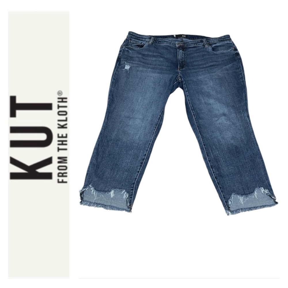 Kut from the Kloth Reese Ankle Straight Leg Jeans Women's Size 20W x 26 Stretch